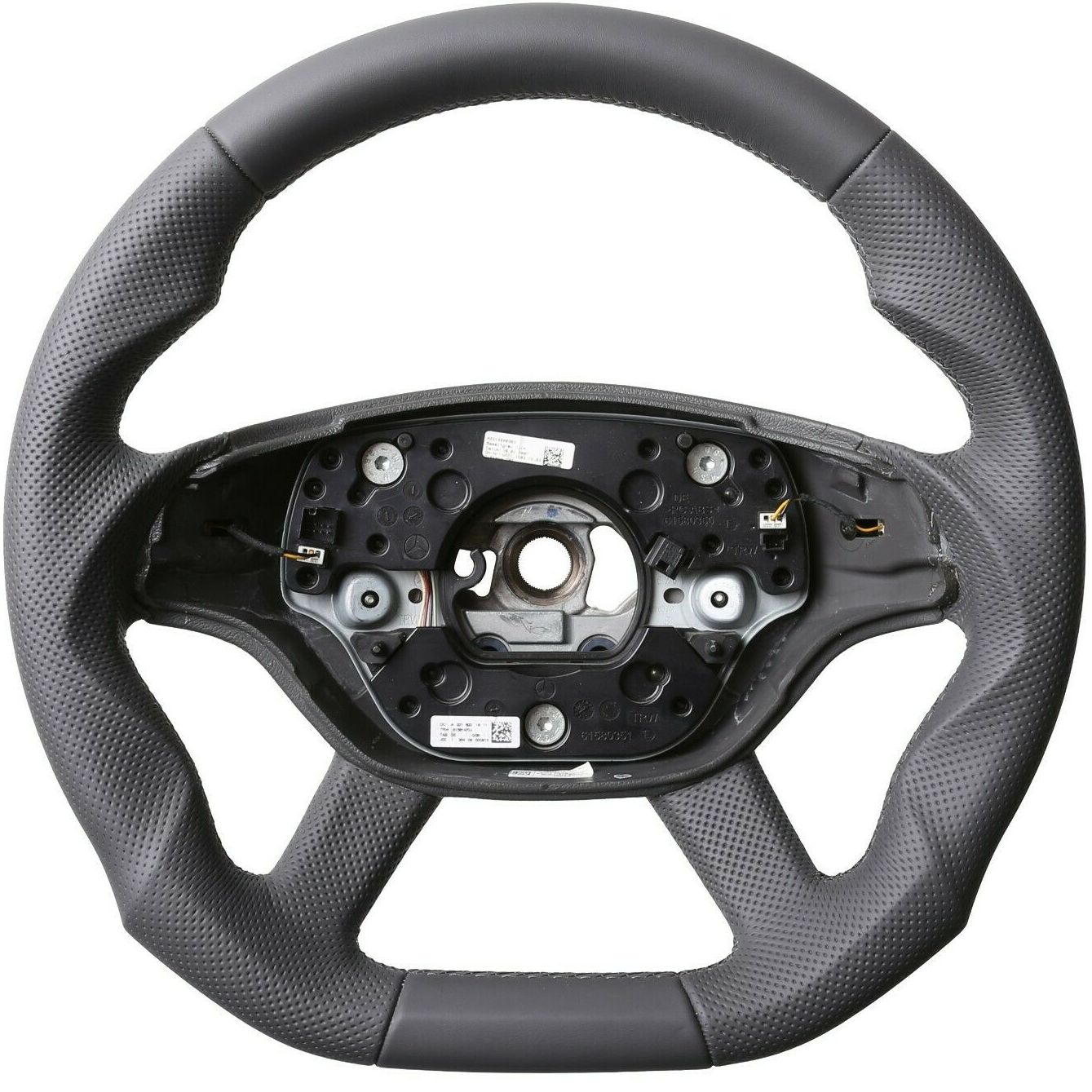 Mercedes Lenkrad W221 S Klasse W216 CL Abgeflacht Kombibezug Naht grau