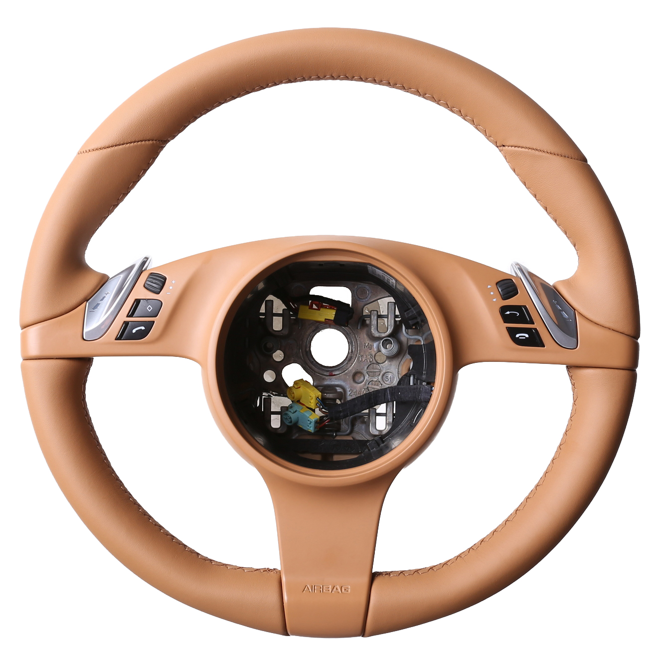 Porsche Lenkrad  911 958 970 987 997 Boxster Carrera nur Nappa Naht beige