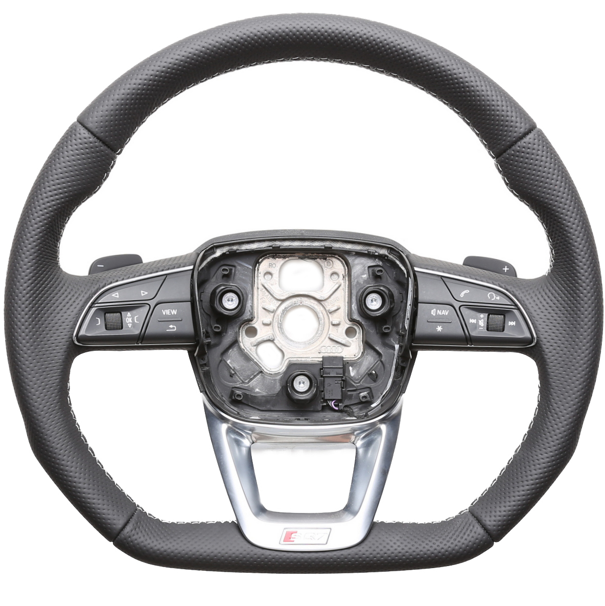 Audi Lenkrad A3 A4 A5 A6 A7 Q3 Q5 Q7 RS7 Kombibezug Naht silber