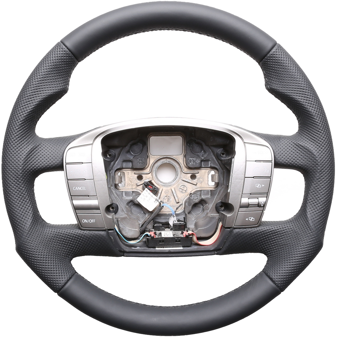 VW Lenkrad Phaeton Tuning Kombibezug Naht schwarz