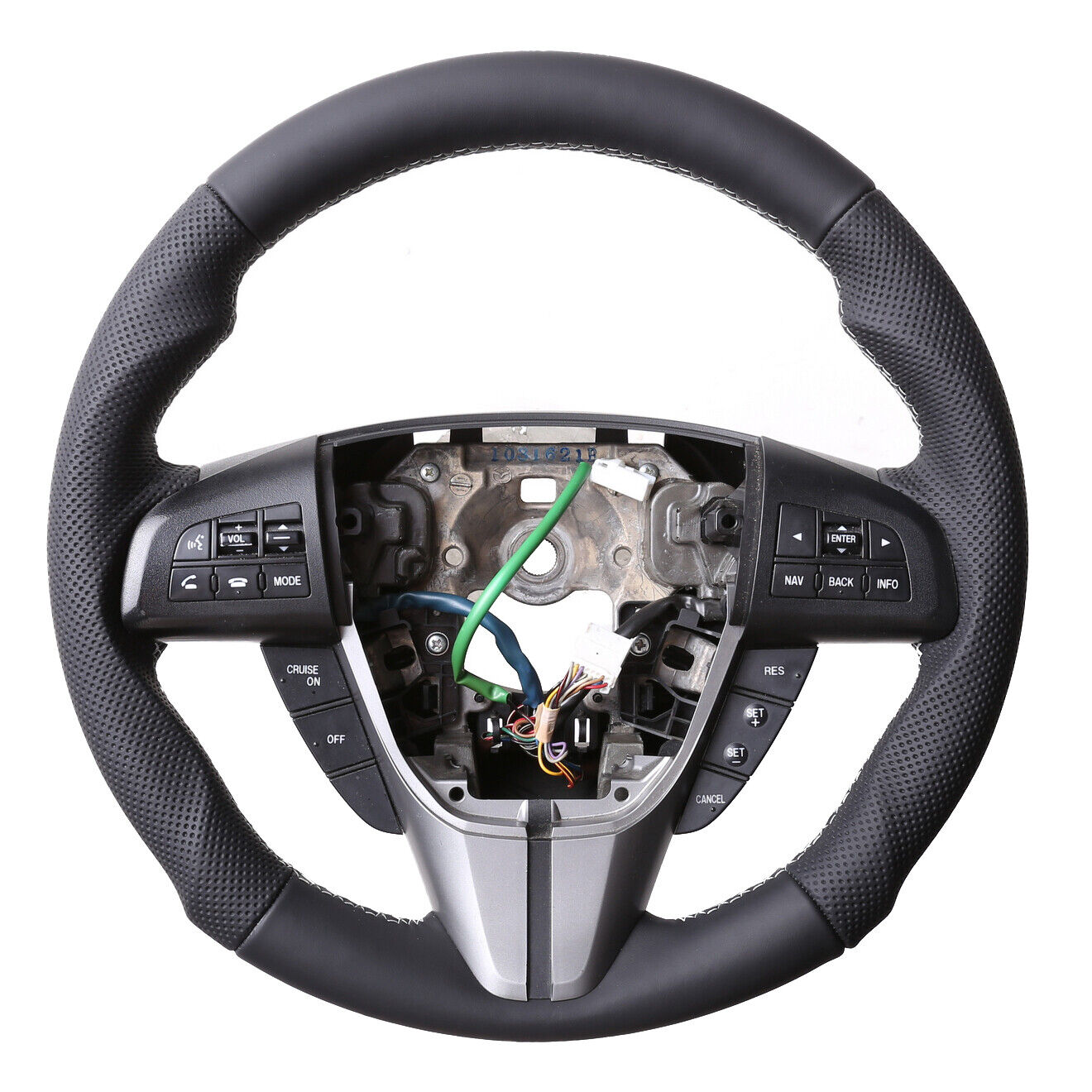 Mazda Lenkrad 3 5 CX7 Tuning Kombibezug Naht silber