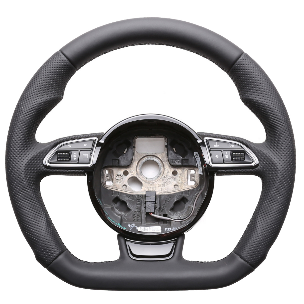 Audi Lenkrad A4 A1 S1 A6 S6 A7 A8 Q3 Abgeflacht Kombibezug Naht schwarz