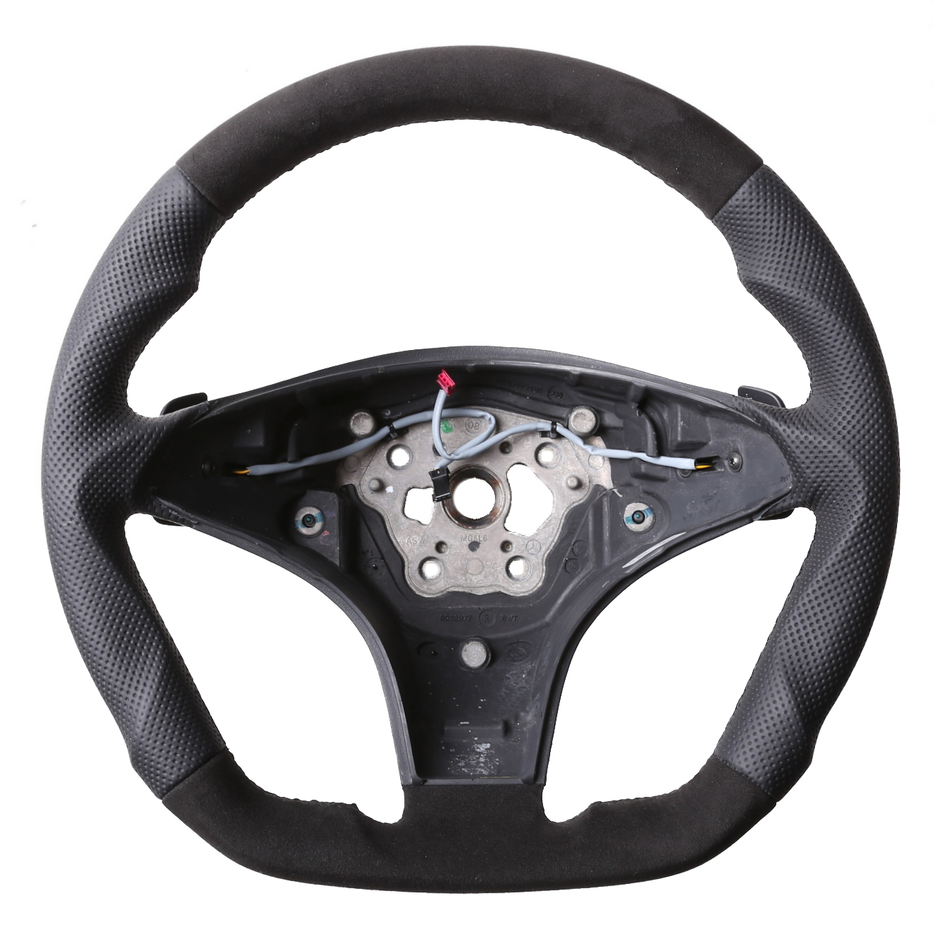 Mercedes Lenkrad CL 203 C219 CLS R230 R171 Abgeflacht Kombibezug Alcantara Naht schwarz