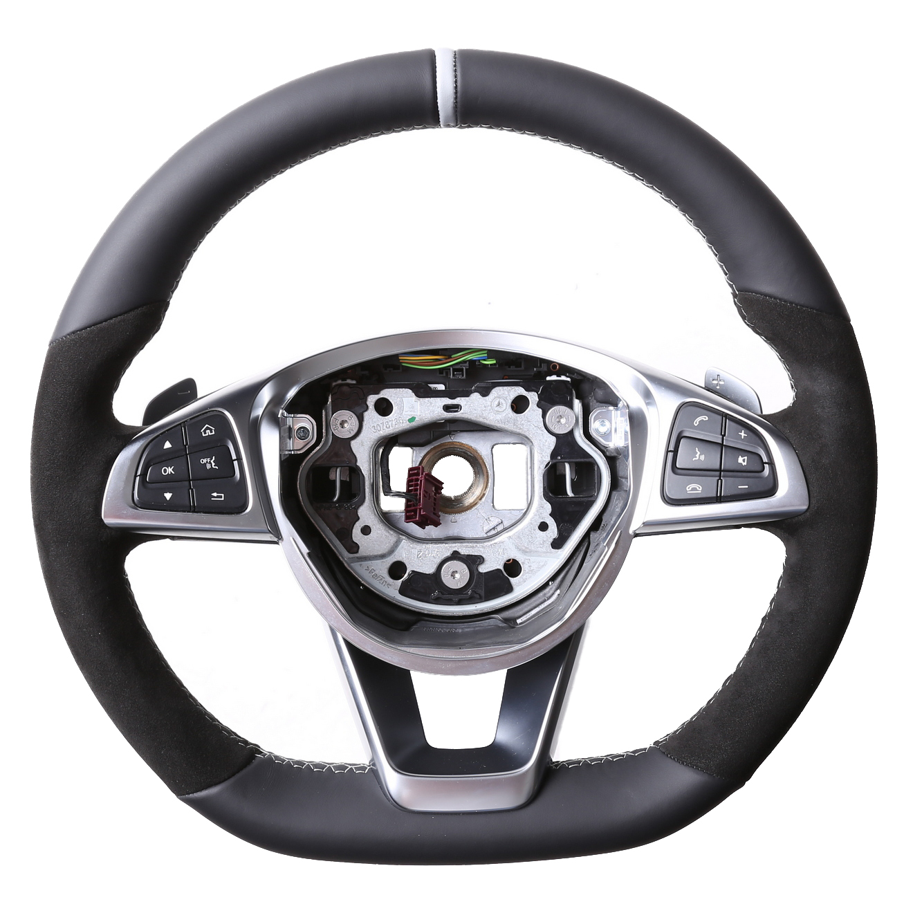 Mercedes Lenkrad C E GLE SL Klasse W205 W213 C292 R231 Kombibezug Alcantara 12 Uhr Markierung