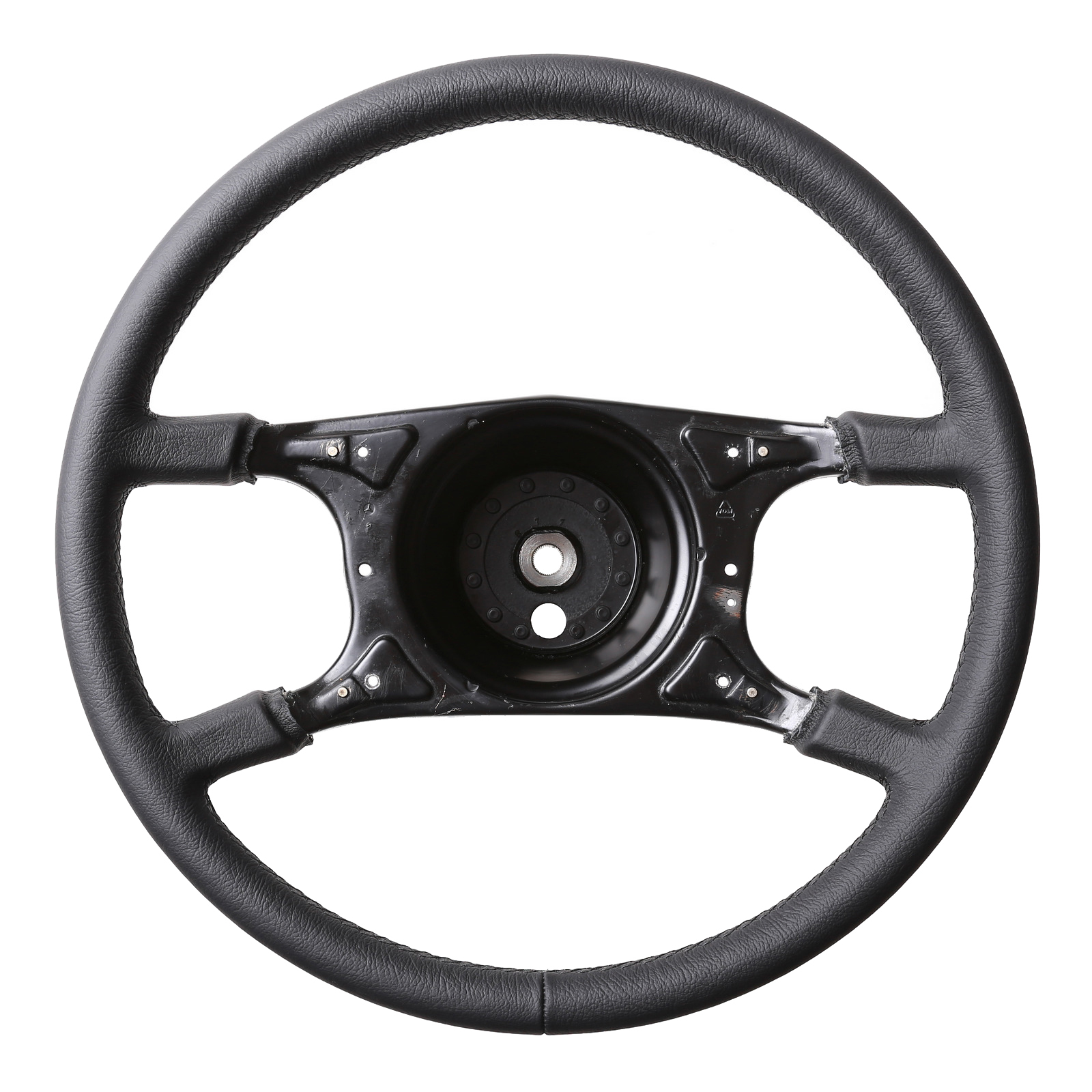 Mercedes Lenkrad W116 W123 S Klasse nur genarbt Naht schwarz