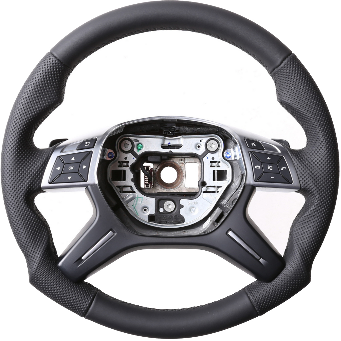 Mercedes Lenkrad W204 C Klasse W166 W212 Tuning Kombibezug Naht schwarz