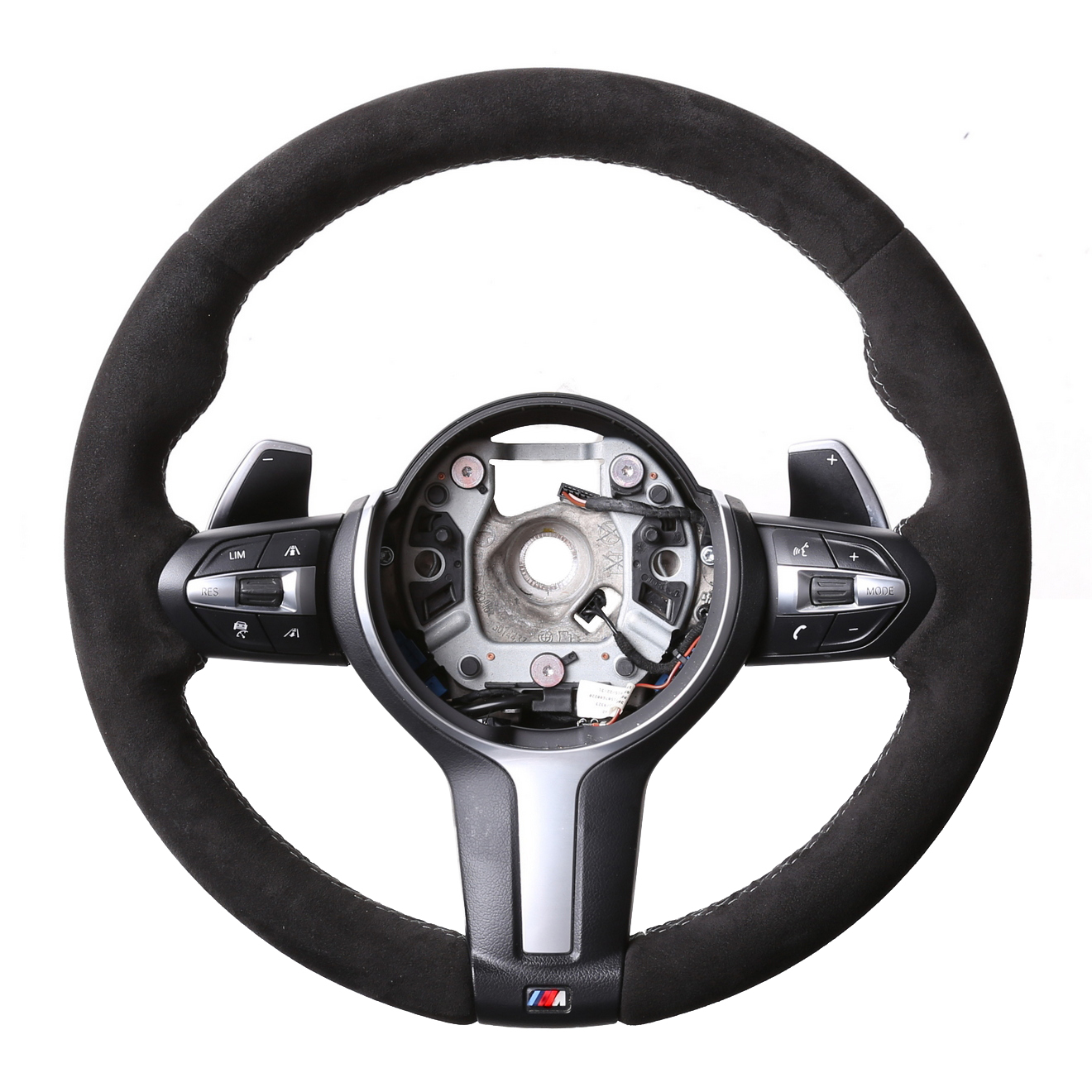 BMW Lenkrad F15 F20 F21 F22 F30 F34 GT F32 F33 F36 nur Alcantara Naht silber