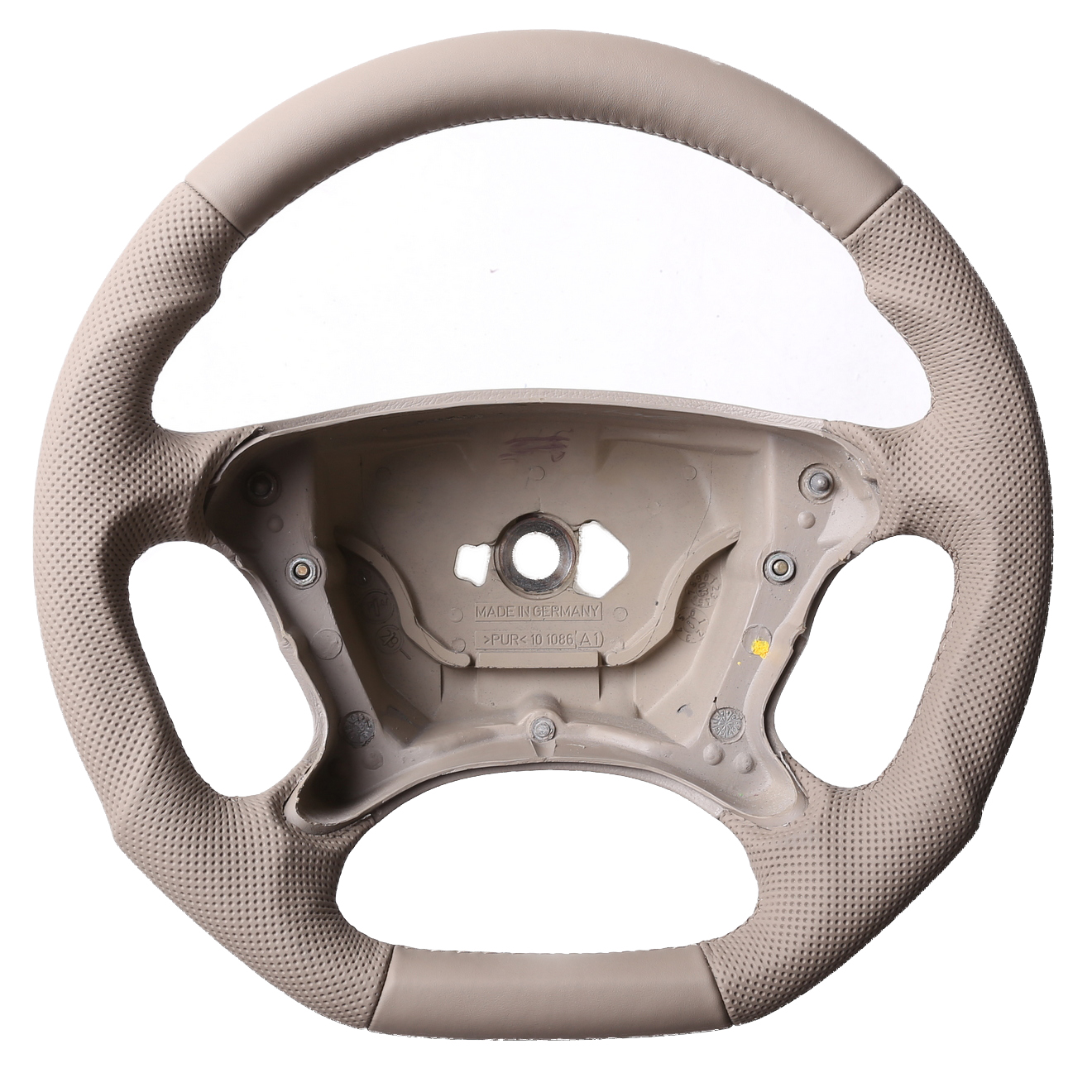 Mercedes Lenkrad C219 CLS SL R230 CLK W209 W211 Perle dunkel Abgeflacht Kombibezug Naht beige