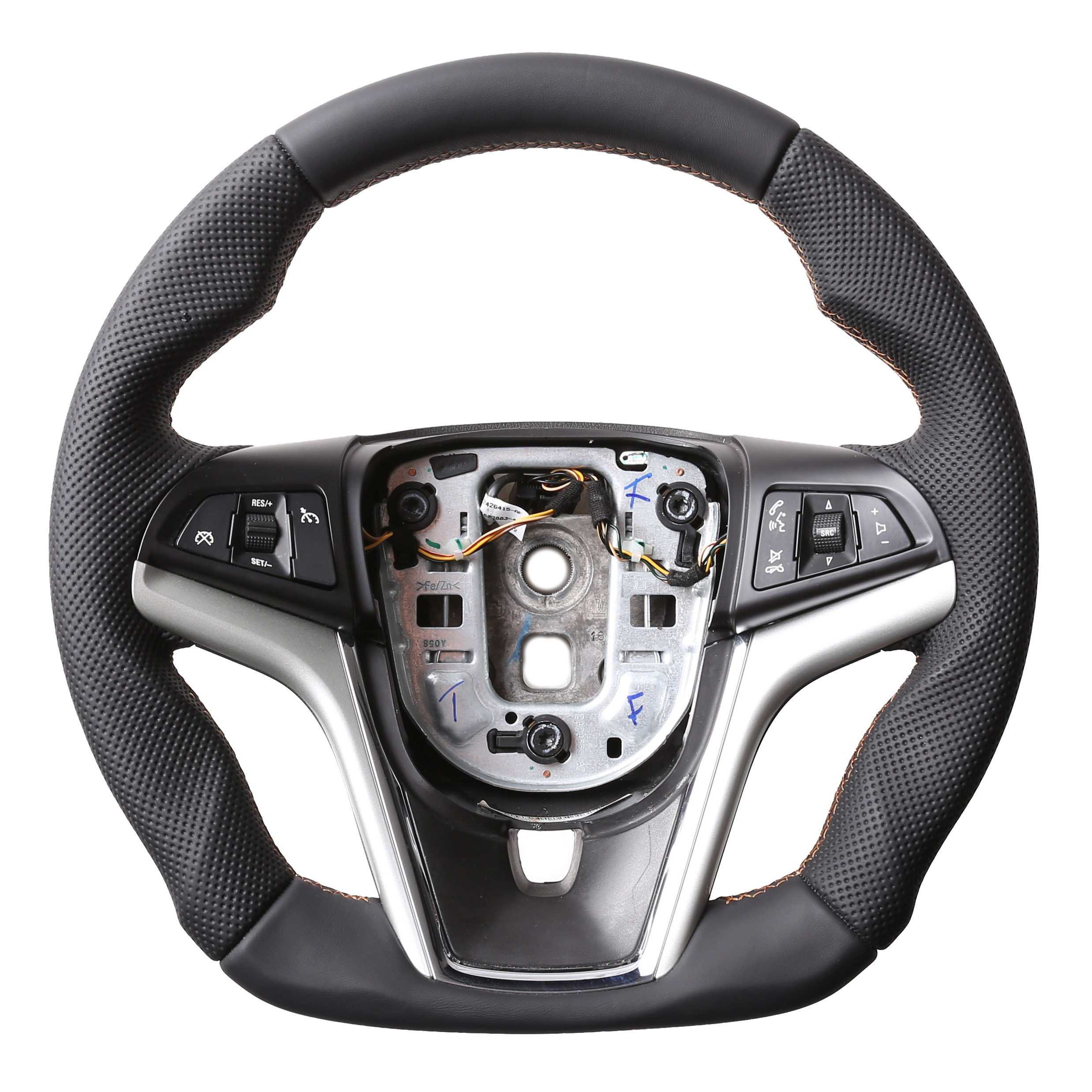 Chevrolet Lenkrad Camaro SS Abgeflacht Kombibezug Naht braun