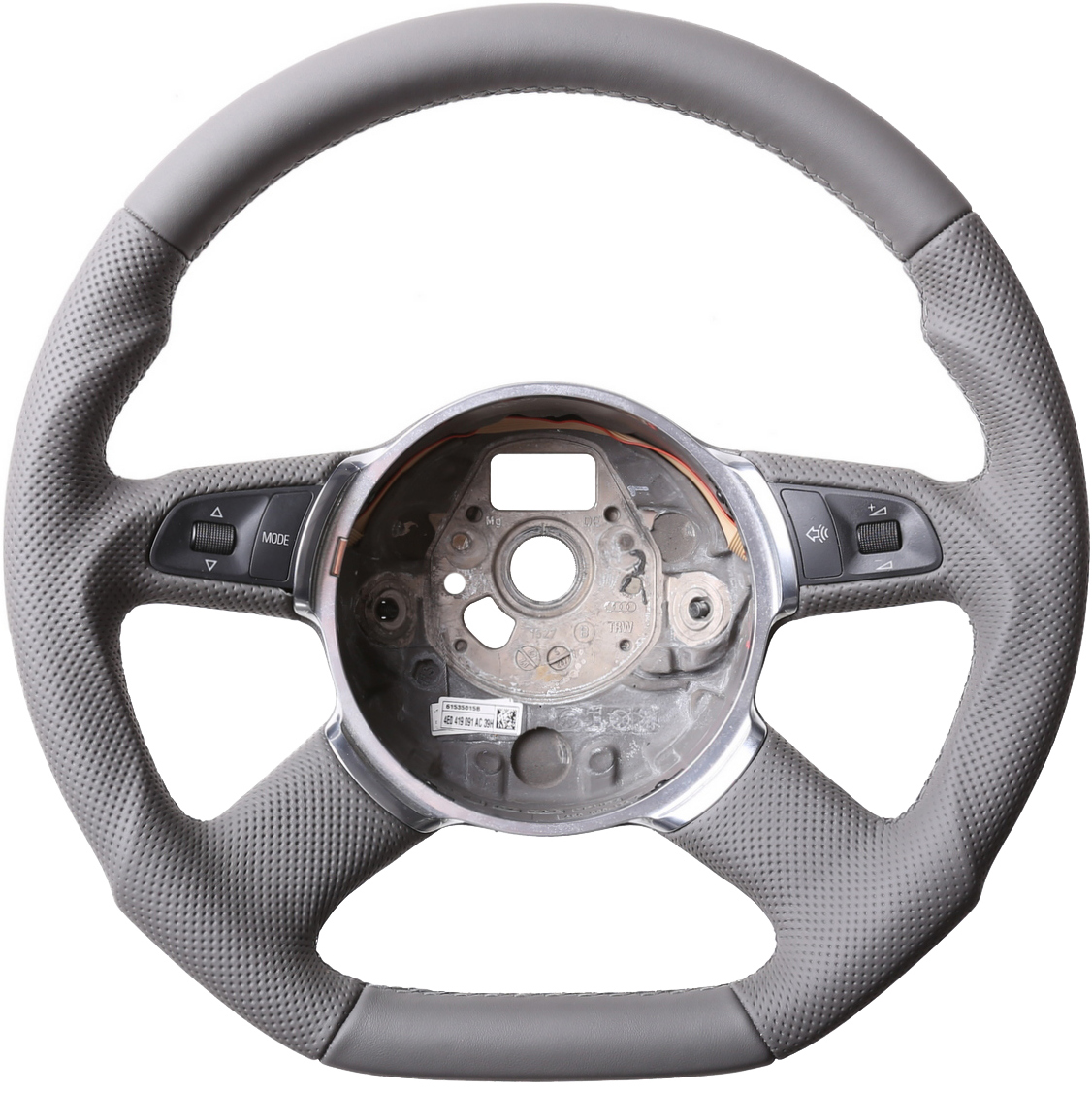 Audi Lenkrad A3 A4 A6 A8 Q5 Q7 Abgeflacht MFL Kombibezug Naht grau