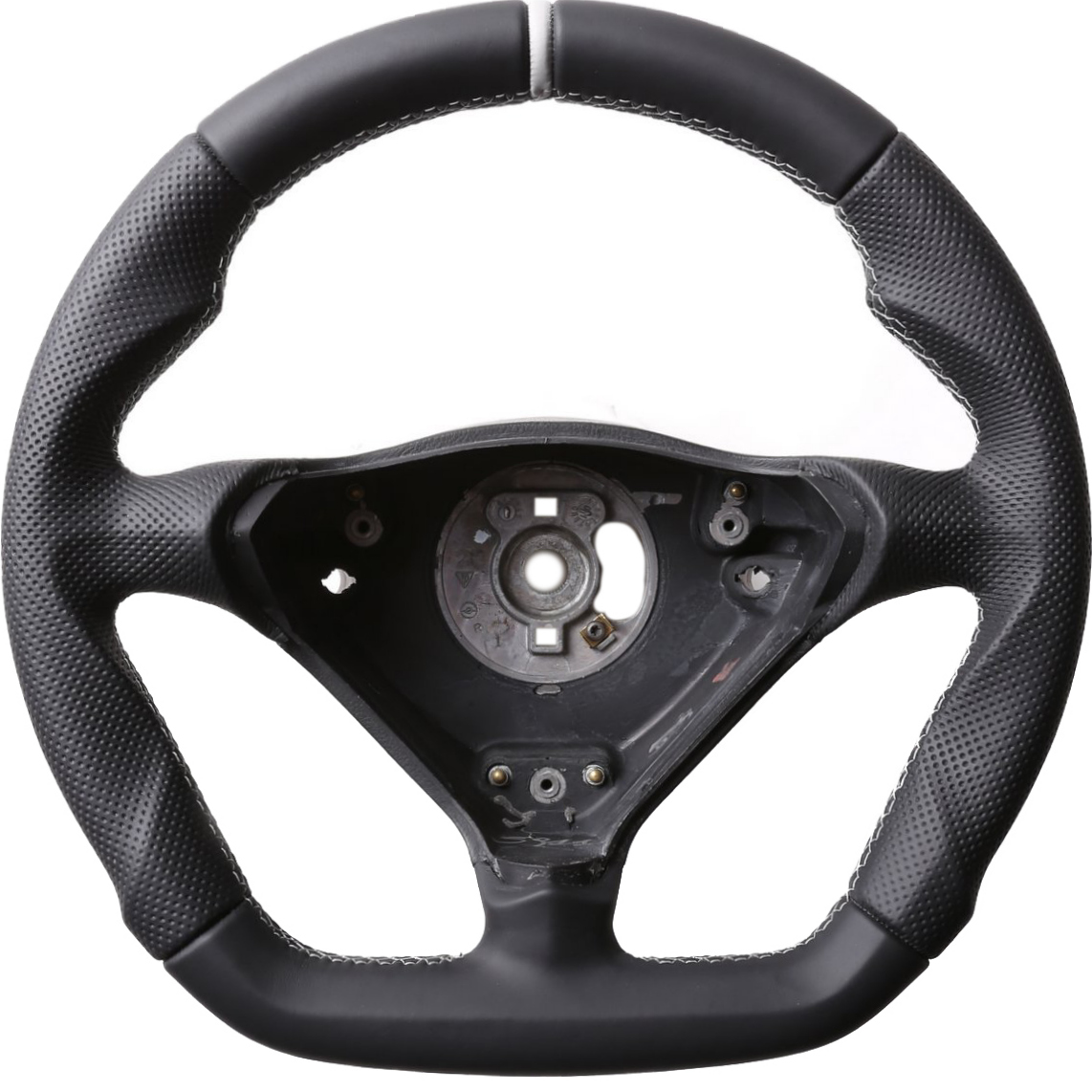 Porsche Lenkrad 911 993 996 986 Boxster Sport Abgeflacht   Kombibezug 12 Uhr silber Naht silber
