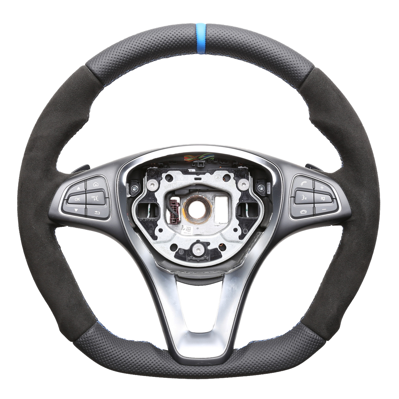 Mercedes Lenkrad B CLS GLE Klasse Vito W246 C218 C292 447 Abgeflacht Kombibezug Alcantara 12 Uhr