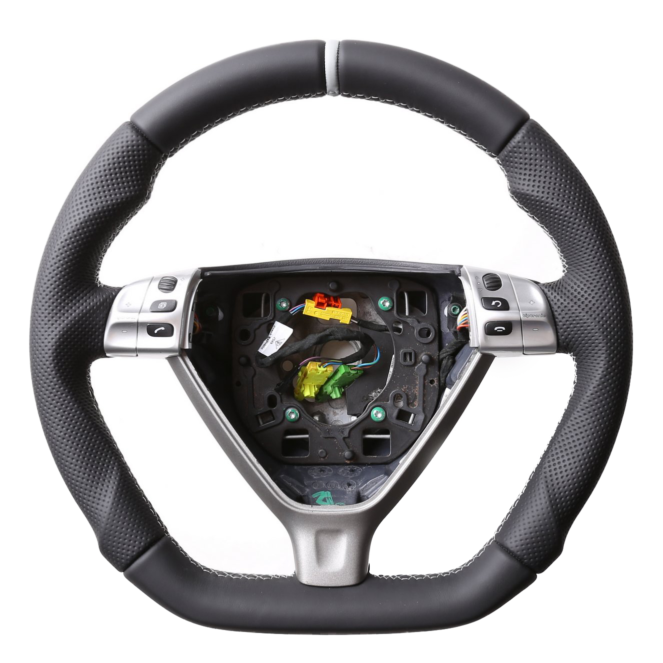 Porsche Lenkrad 911 997 Boxster Cayman 987 Abgeflacht Kombibezug 12 Uhr Markierung silber