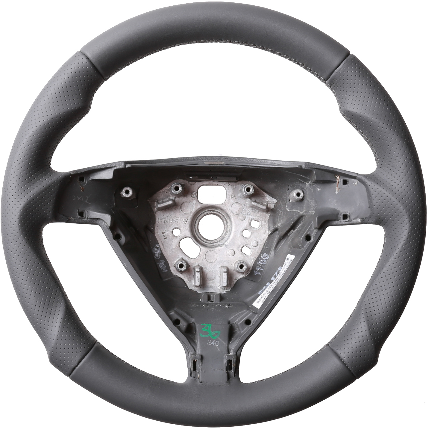 Porsche Lenkrad 911 997 Boxster Cayman Graffitigrau Tuning Kombibezug Naht grau