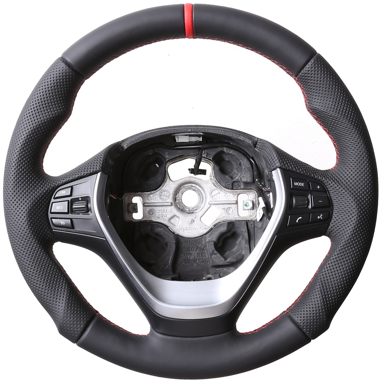 BMW Lenkrad F15 F20 F21 F22 F30 F31 F32 F33 F34 Sport Tuning Kombibezug 12 Uhr Markierung rot