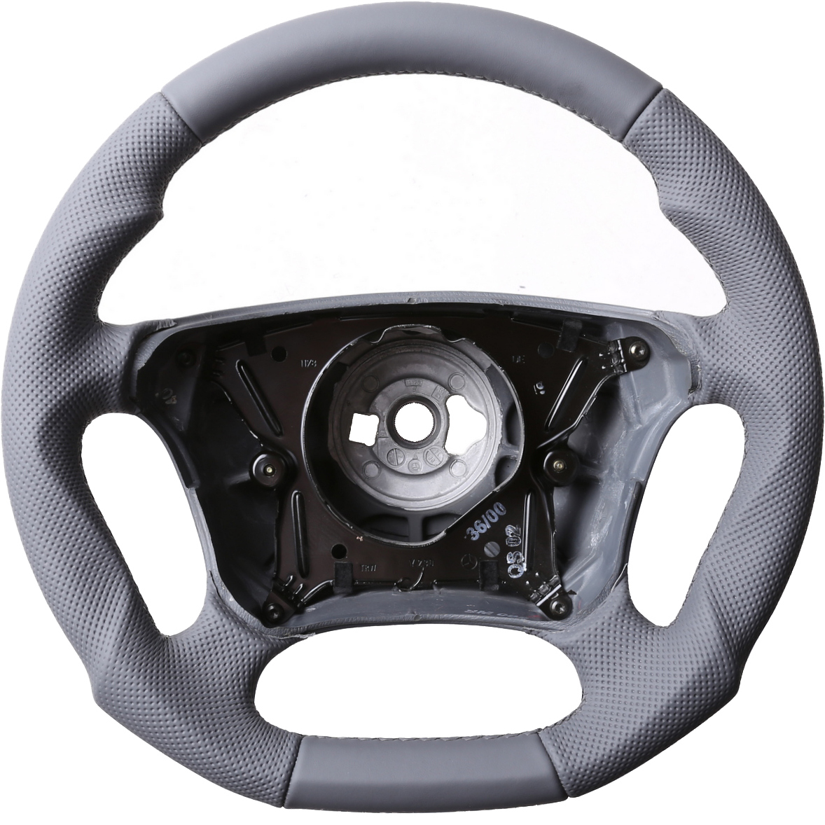 Mercedes Lenkrad W210 E Klasse W208 CLK W215 W220 Abgeflacht Kombibezug Naht grau