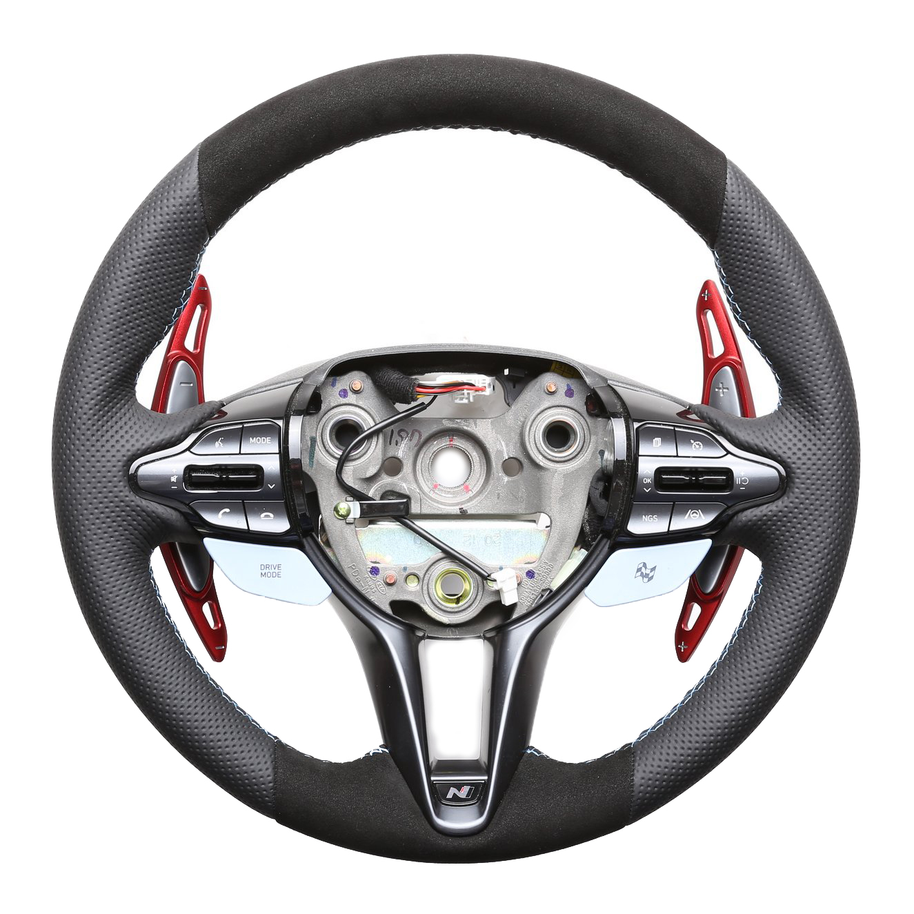 Hyundai Lenkrad i30N Kona Kombibezug Alcantara Naht blau