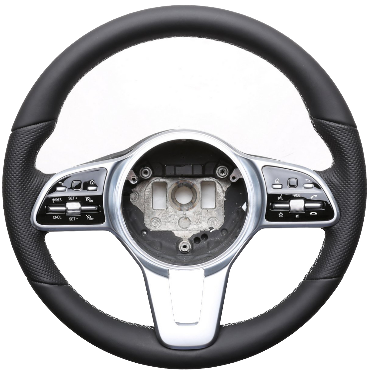 Mercedes Lenkrad A G GLC S Klasse W177 W463 X253 222 Kombibezug Naht silber