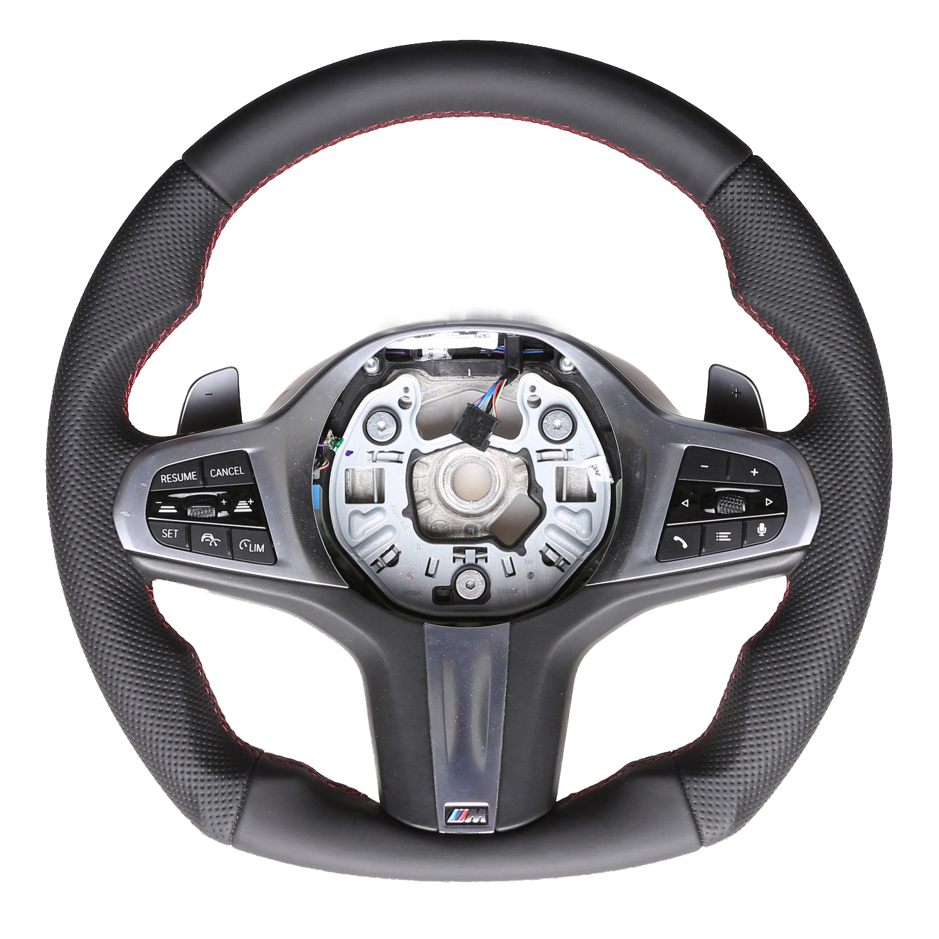 BMW Lenkrad G20 G21 G28 G22 G23 G30 G32 F40 F44 Abgeflacht NEU Kombibezug Naht rot