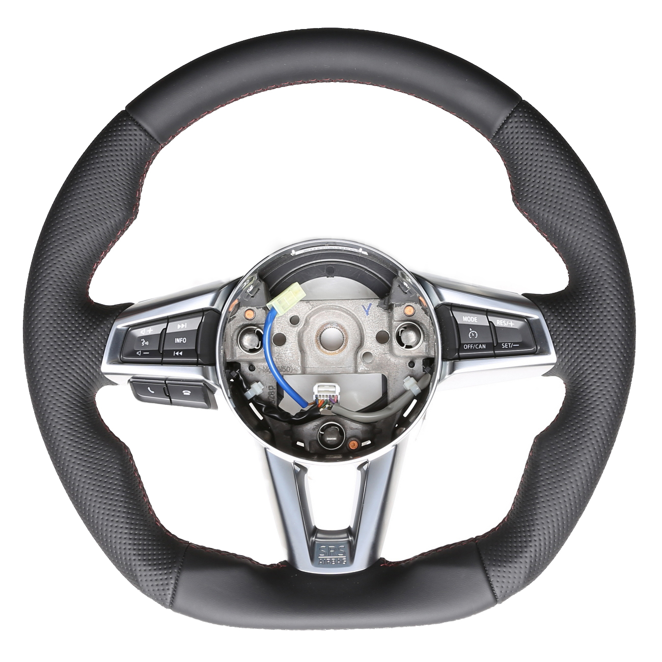 Mazda Lenkrad MX 5 Abgeflacht NEU Kombibezug Naht dunkelrot