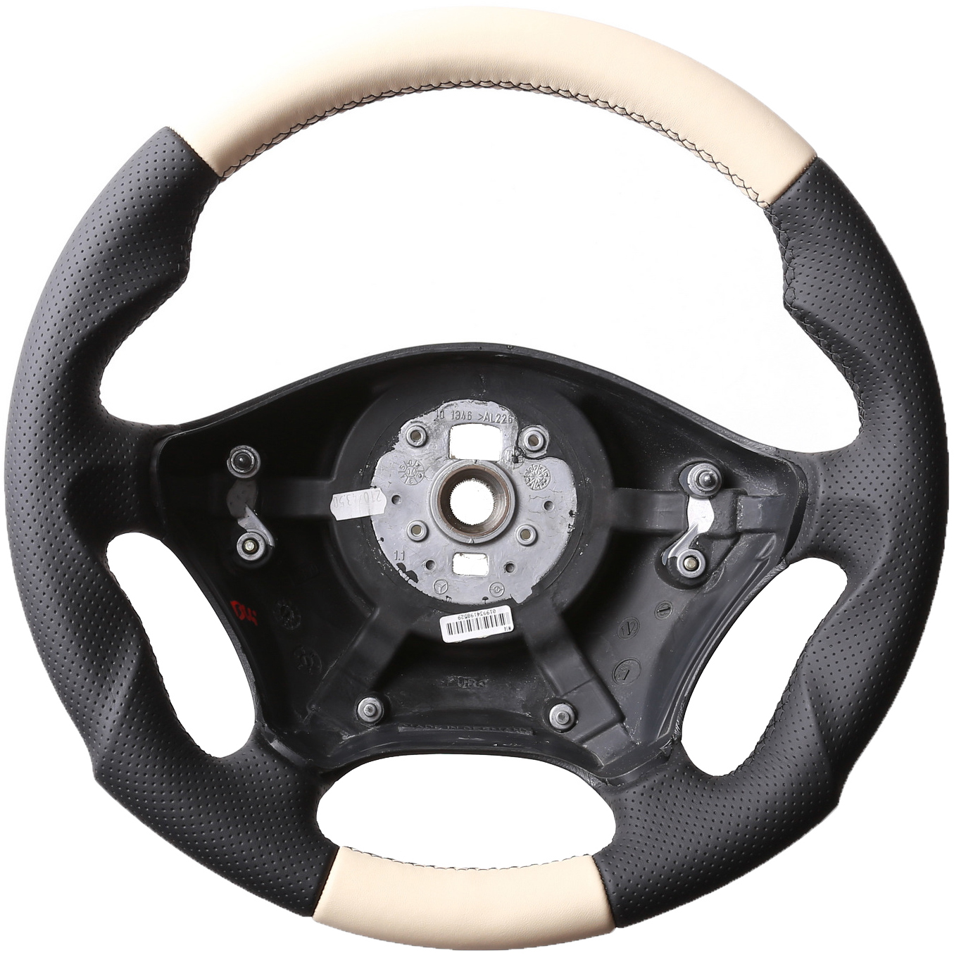 Mercedes Lenkrad W639 Vito Viano W906 Sprinter Tuning Kombibezug beige Naht schwarz