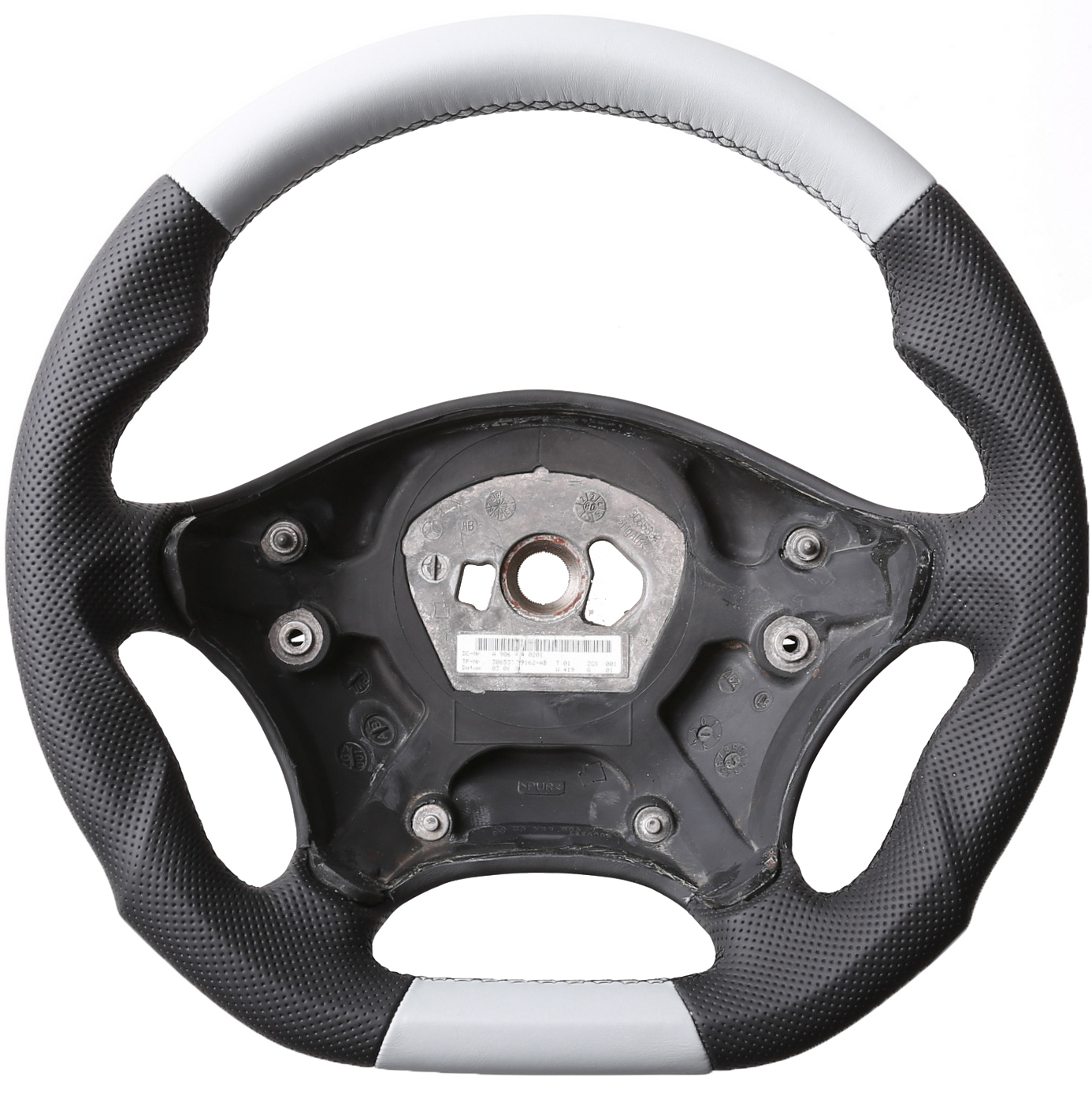 Mercedes Lenkrad W639 Vito Viano W906 Sprinter Abgeflacht Bicolor grau Naht schwarz