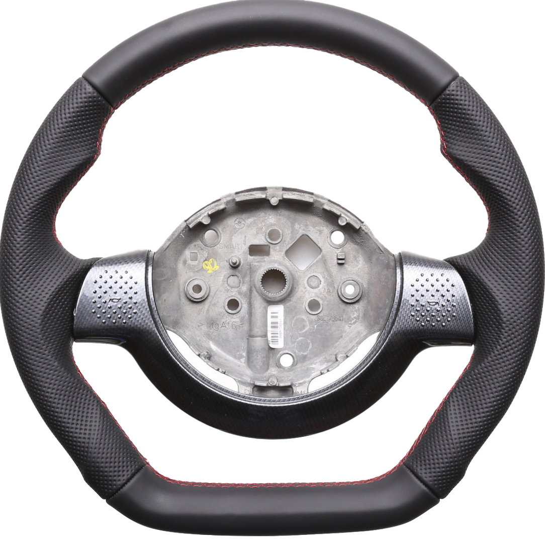 Smart Lenkrad Fortwo Turbo Sport Abgeflacht Kombibezug Naht rot