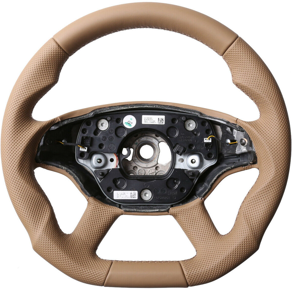 Mercedes Lenkrad W221 S Klasse W216 CL Abgeflacht beige  Kombibezug Naht beige