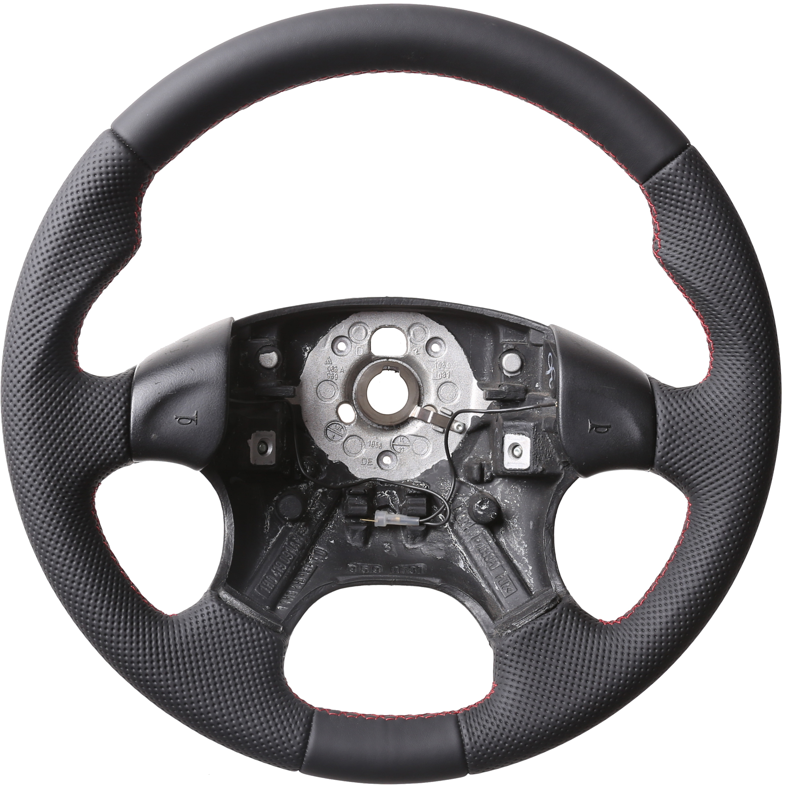 VW Lenkrad Golf 3 Passat 35i Daumenauflagen Kombibezug Naht rot