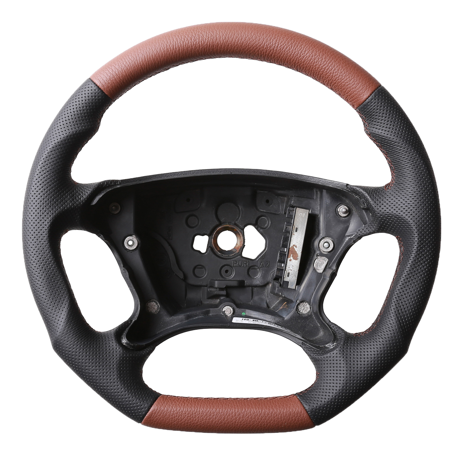 Mercedes Lenkrad R230 W209 W211 W463 E G Klasse Abgeflacht Kombi genarbt Bicolor braun Naht braun