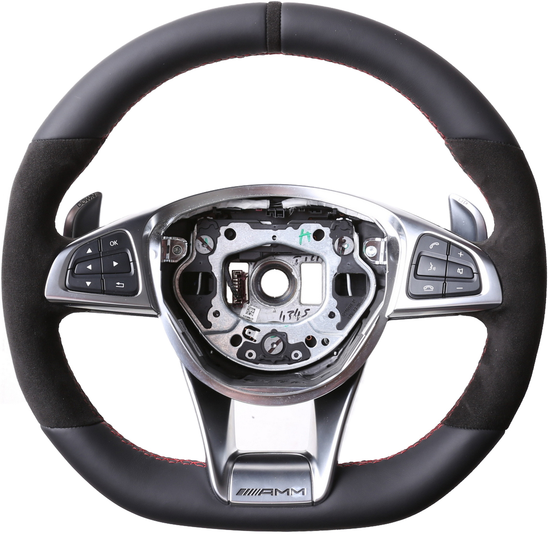 Mercedes Lenkrad AMG C E GLE SL Klasse W205 W213 W292 R231 Kombibezug Alcantara 12Uhr Markierung