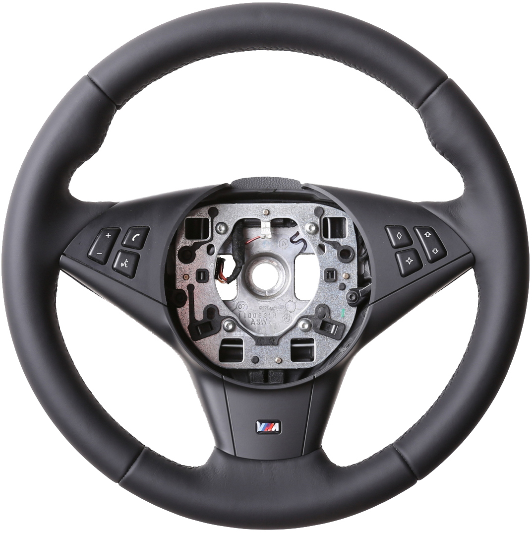 BMW Lenkrad E60 61 63 64 M-Sport nur Nappa schwarz Naht schwarz