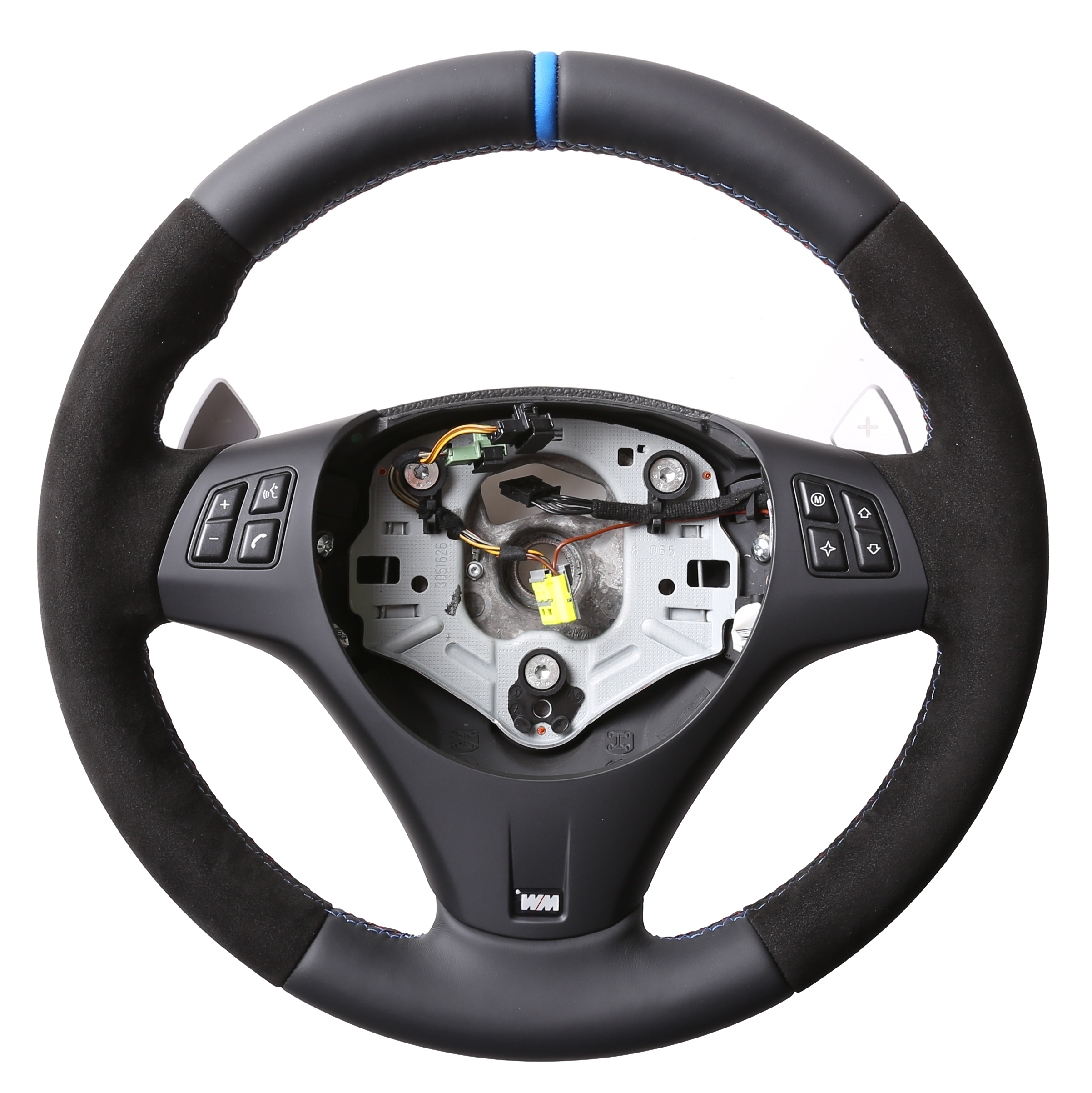 BMW Lenkrad E81 E82 E84 X1 E87 E88 E90 E91 E92 E93 M-Sport Kombibezug Alcantara 12 Uhr Markierung