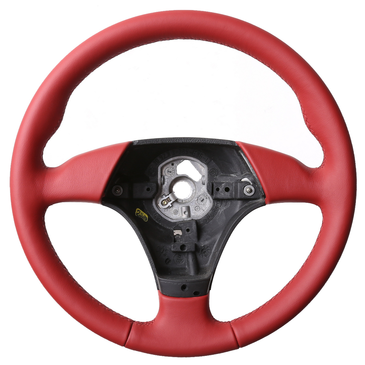 BMW Lenkrad E31 E36 E39 E46 Z3 Sport rot Daumenauflagen nur Nappa Naht rot