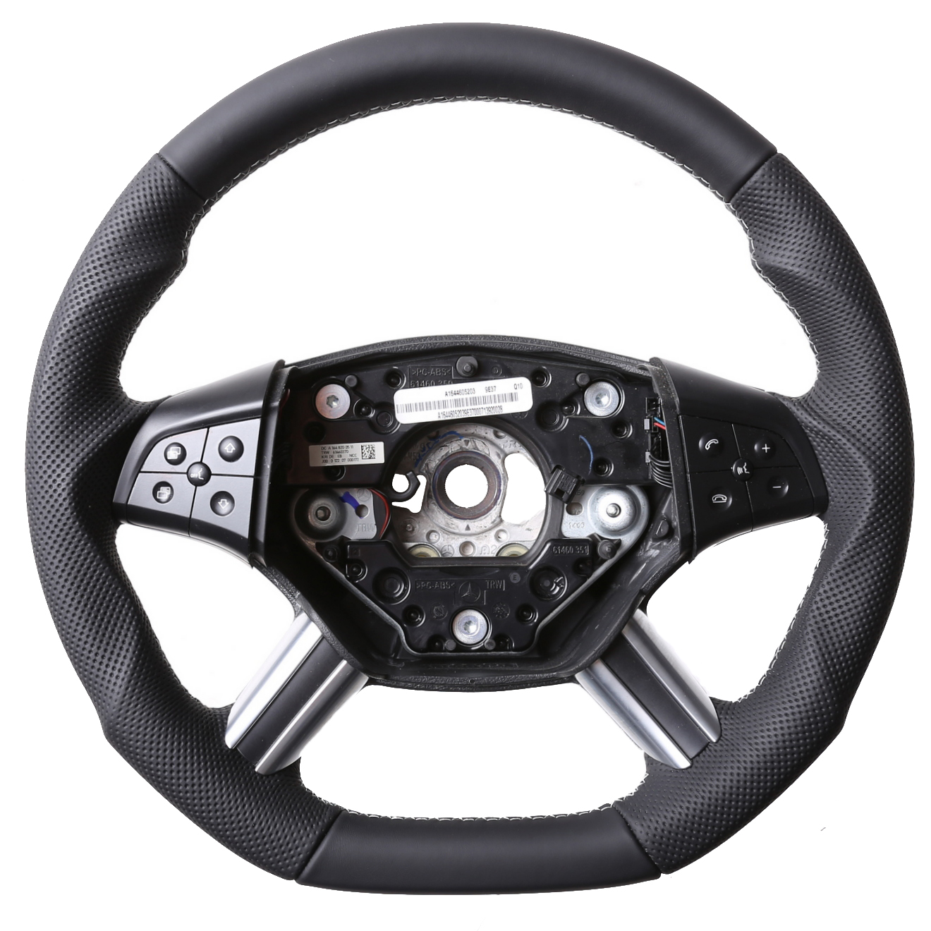 Mercedes Lenkrad W164 ML X164 GL W251 Abgeflacht  Kombibezug Naht silber