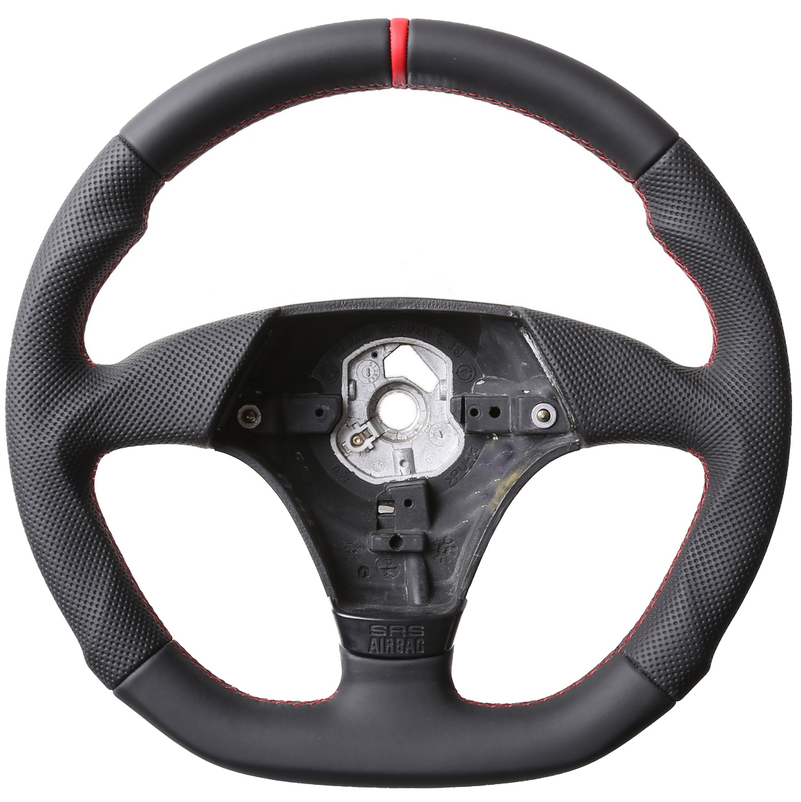 BMW Lenkrad E31 E36 E39 E46 Z3 Sport Abgeflacht Kombibezug 12 Uhr Markierung Naht rot