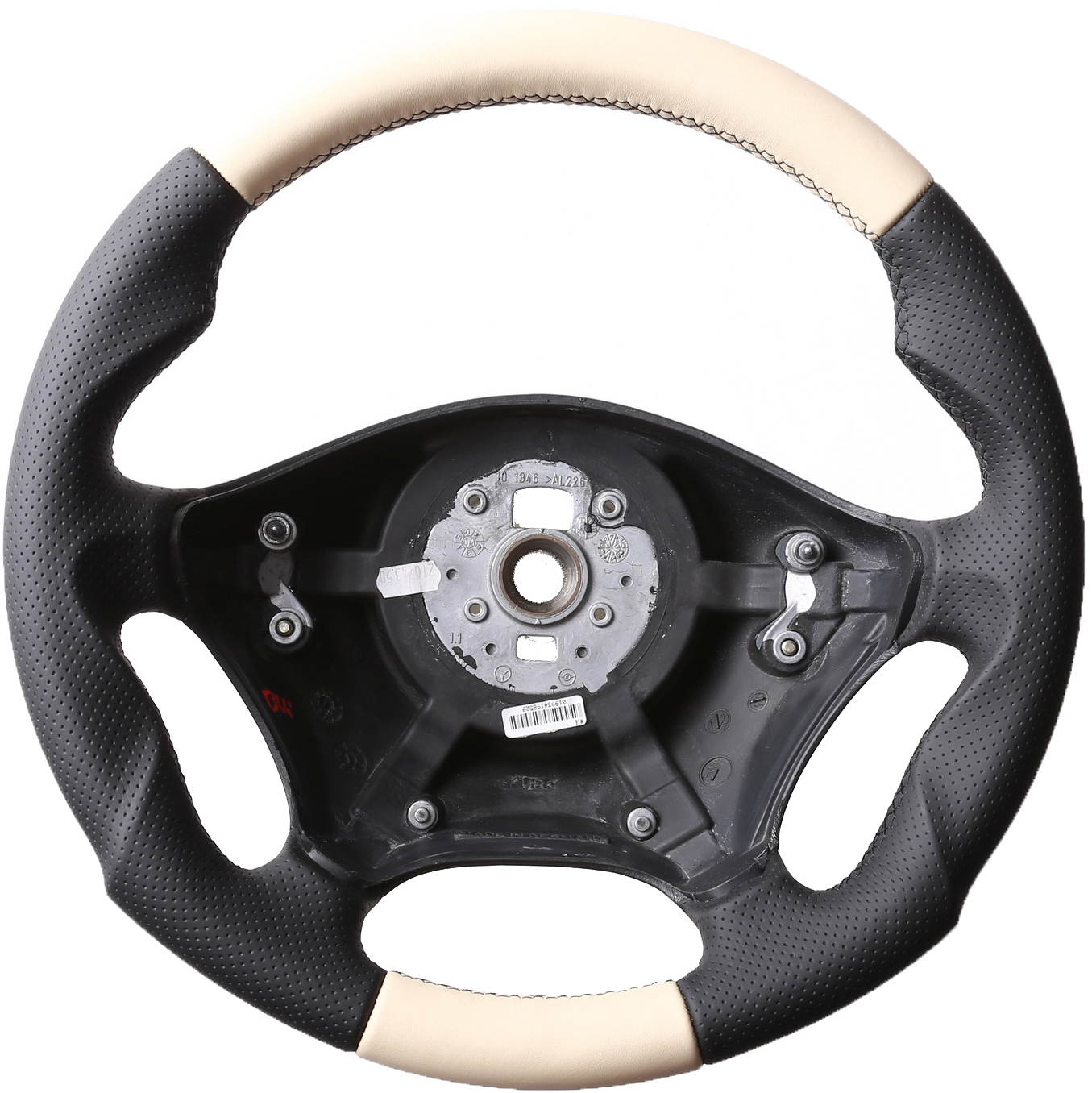 VW Lenkread Crafter Tuning Kombibezug beige Naht schwarz