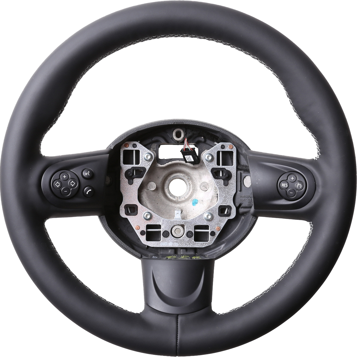 Mini Lenkrad One Mini Cooper R55 R56 R57 nur Nappa inkl. Moosgummi  Naht Naht silber