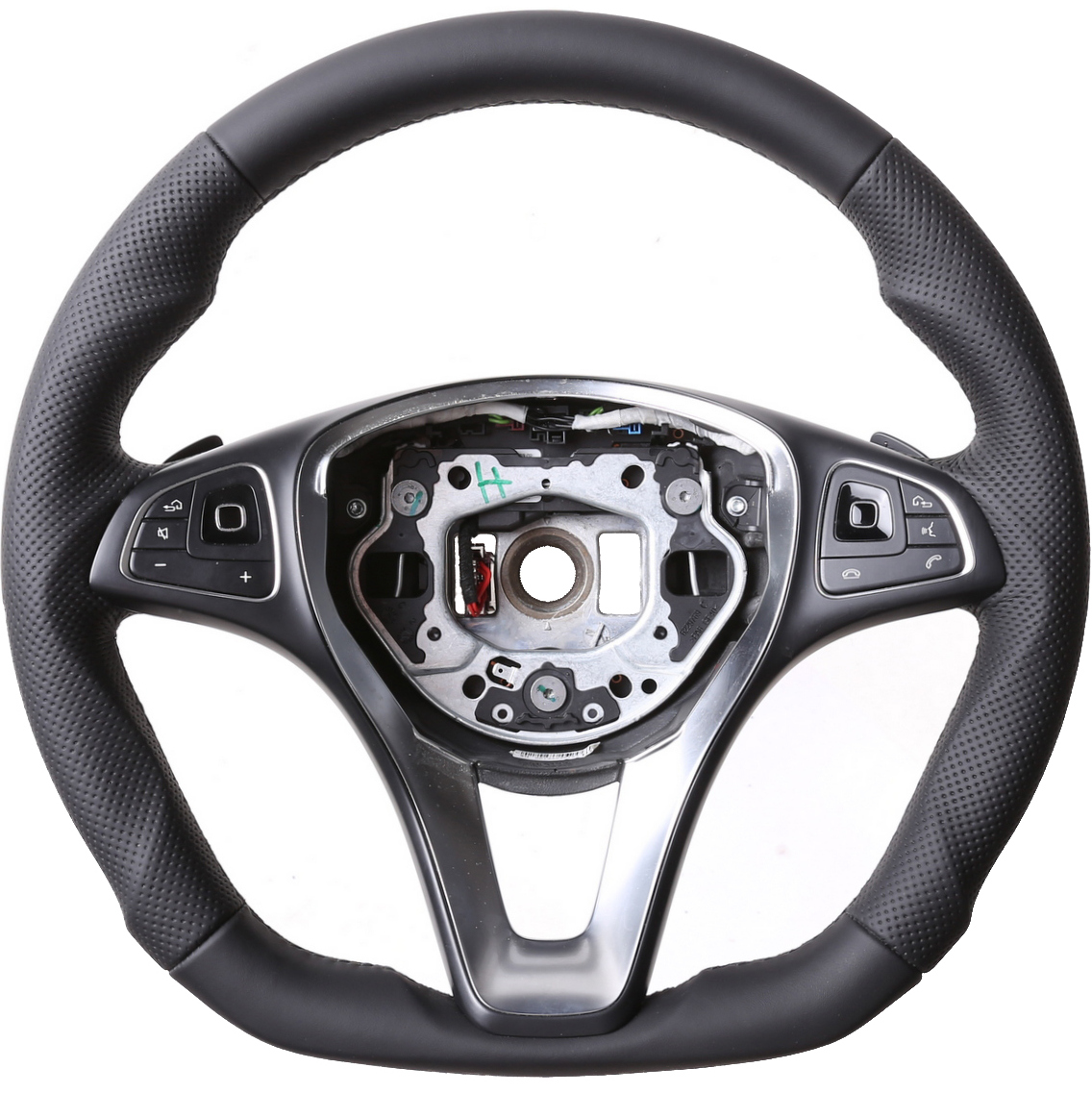 Mercedes Lenkrad C E GLA GL W205 W213 X156 X166 Abgeflacht Kombibezug Naht schwarz