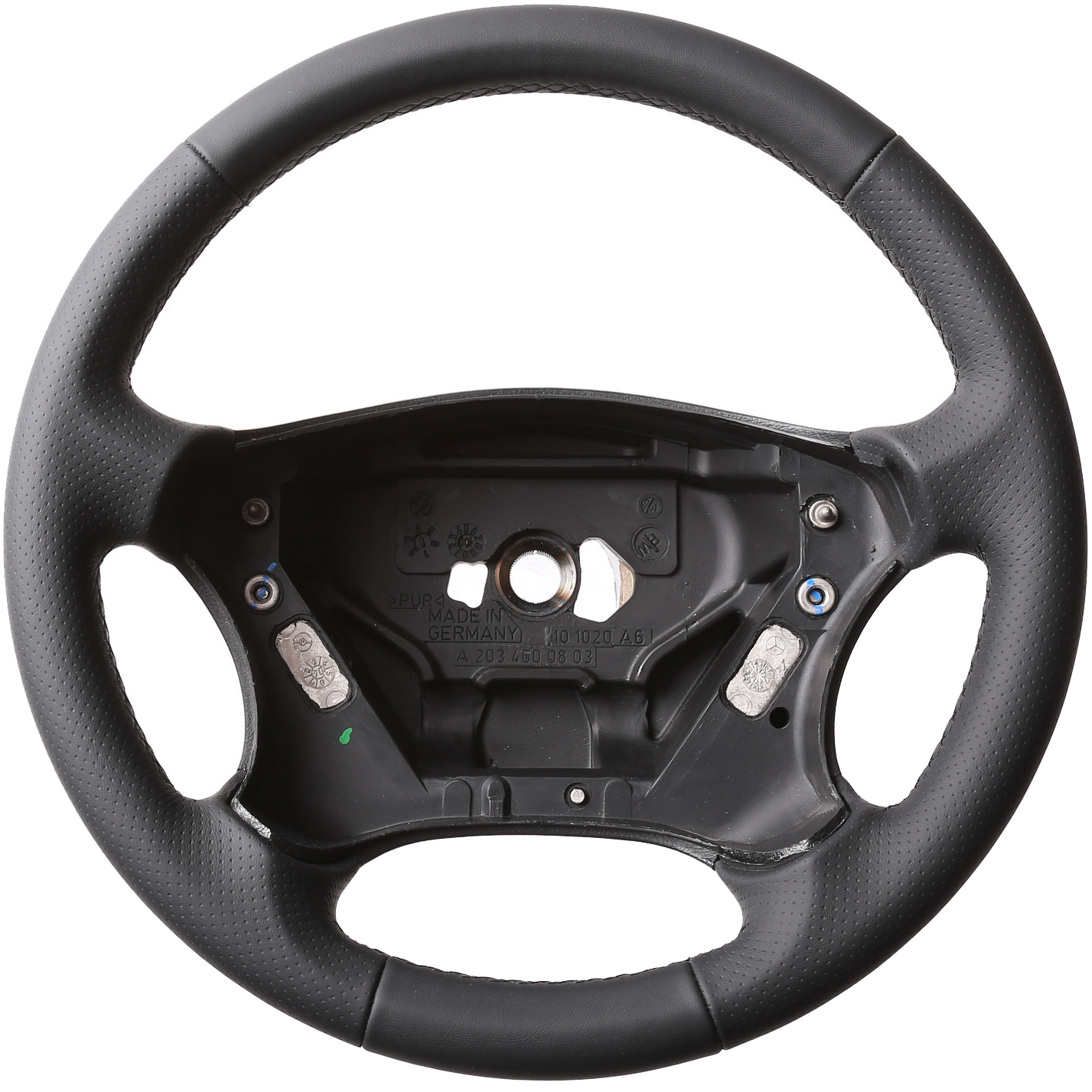 Mercedes Lenkrad W203 S203 C Klasse Kombibezug Naht schwarz